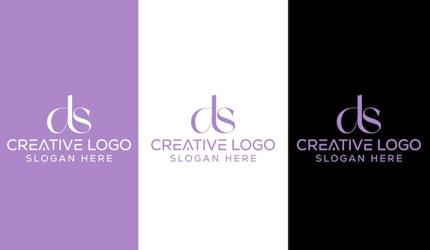 Letra inicial DS Logo Diseño Monograma Creativo Moderno Signo Símbolo Icono