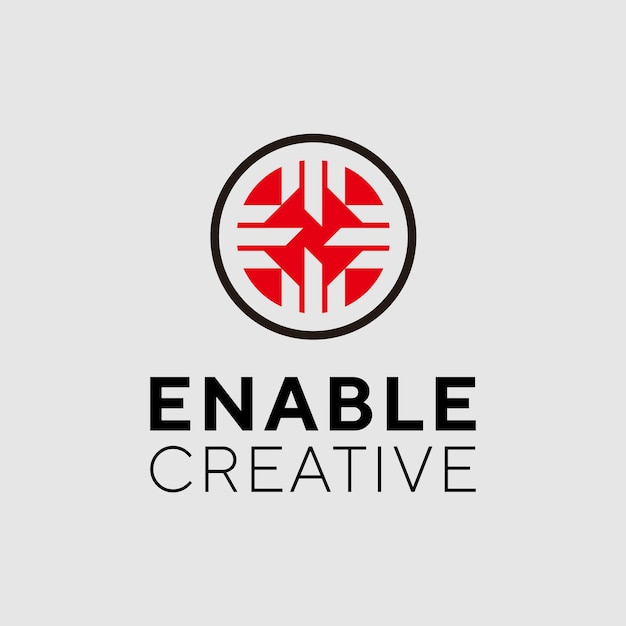 La letra inicial e el resumen con la inspiración de la plantilla de diseño del logotipo del círculo