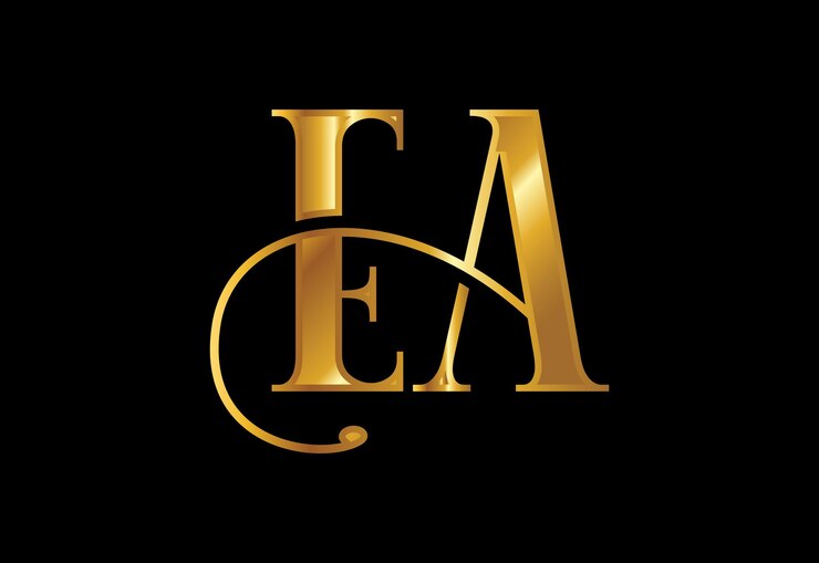 Vector letra inicial ea logo design vector gráfico símbolo del alfabeto para identidad empresarial corporativa