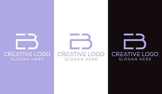 Letra inicial EB Logo Design Monogram Creative Modern Sign Symbol Icon