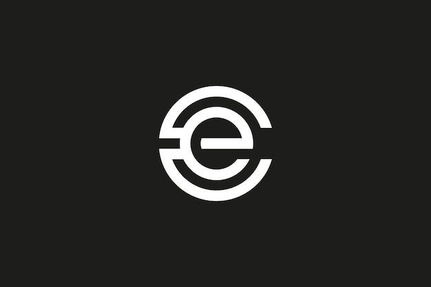 Letra inicial EC CE EC Logo Design Vector Plantilla Elemento