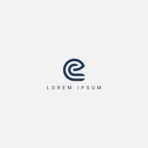 Letra inicial EC CE EC Logo Design Vector Plantilla Elemento