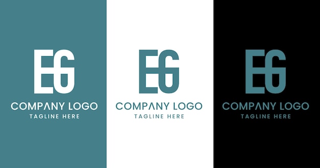 Letra inicial EG Diseño de logotipo Signo de símbolo moderno creativo excepcional