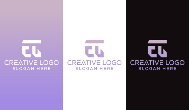 Letra inicial EG Logo Design Monogram Creative Modern Sign Symbol Icon