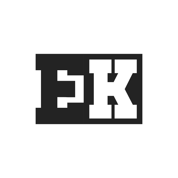 La letra inicial EK El diseño del logotipo La plantilla EK El logotipo