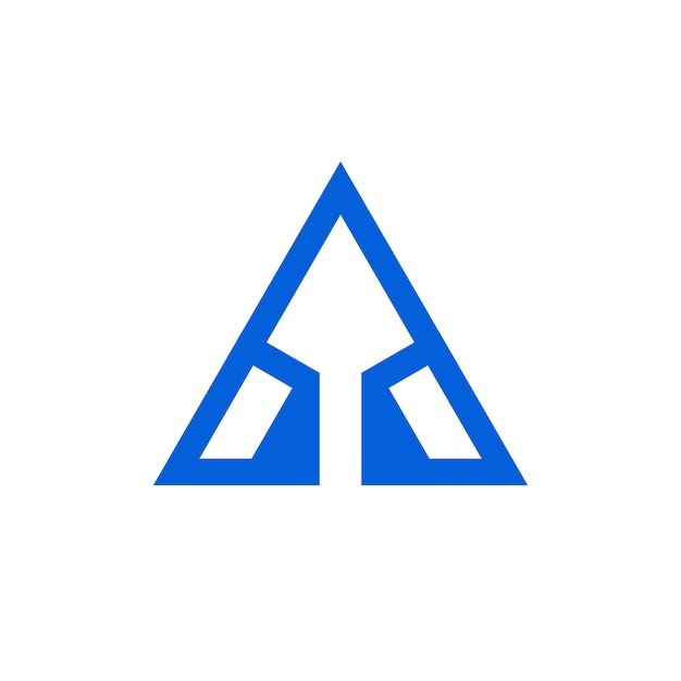 La letra inicial es un logotipo moderno de monograma de lanza