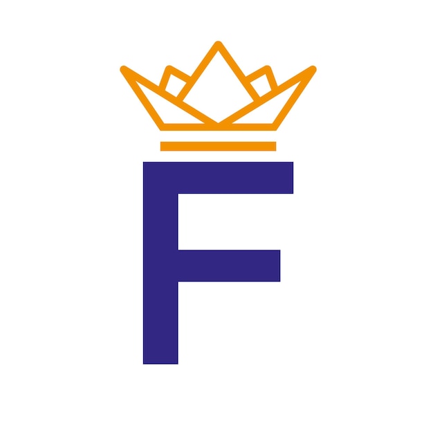 La letra inicial F El logotipo de la corona El logo de la corona para la belleza La estrella de la moda El signo de lujo elegante