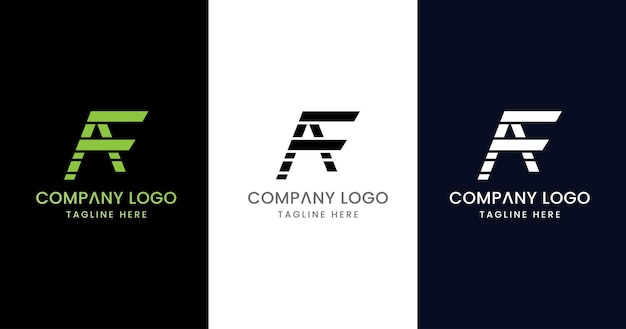 Letra inicial FA Diseño de logotipo Signo de símbolo moderno creativo excepcional