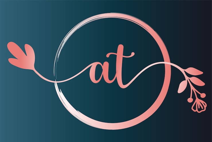 Vector letra inicial femenina de lujo en el diseño del logotipo