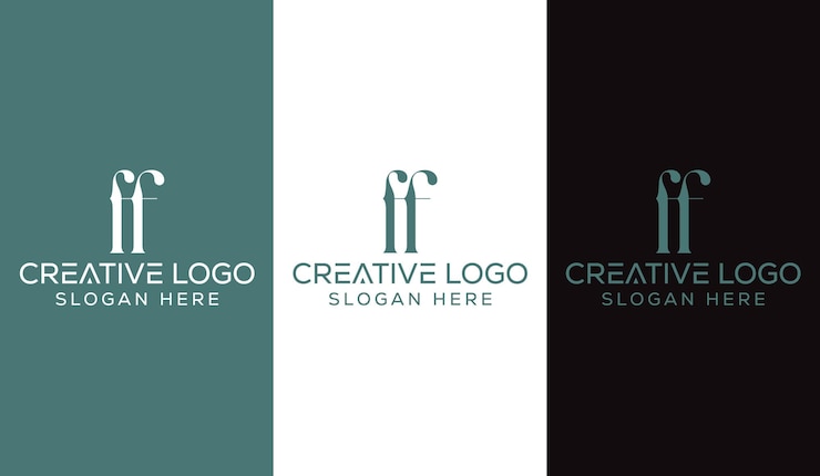 Vector letra inicial ff logo diseño monograma creativo moderno signo símbolo icono