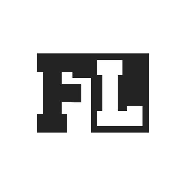 La letra inicial FL Diseño de logotipo Plantilla FL Logotipo