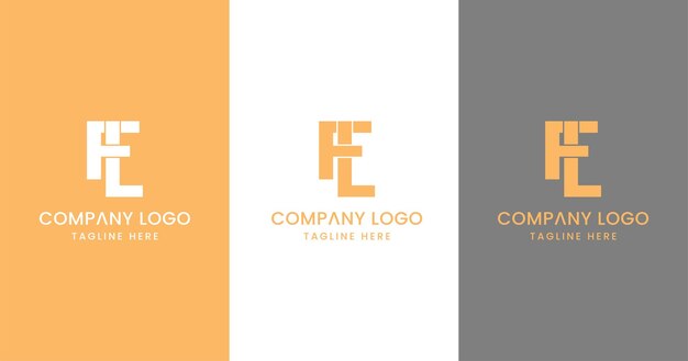 La letra inicial FL Diseño del logotipo Signo de símbolo moderno creativo sobresaliente
