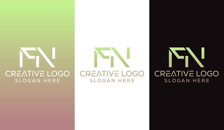 Vector letra inicial fn logo diseño monograma creativo moderno signo símbolo icono