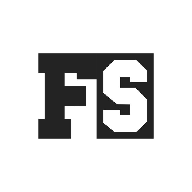 La letra inicial FS Diseño de logotipo plantilla FS Logotipo