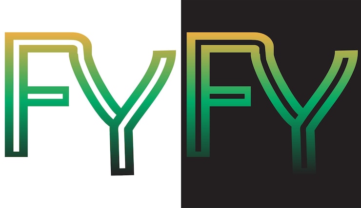 Vector letra inicial fy logo diseño creativo moderno símbolo icono monograma