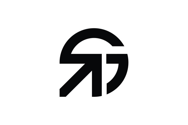 letra inicial g flecha vector del logotipo plantilla de diseño moderno