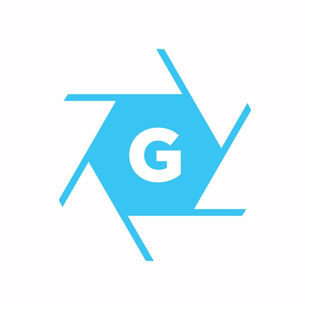Letra Inicial G Fotografía Logotipo Lente De Cámara Concepto Fotografía Logotipo Combinado Letra G Cámara