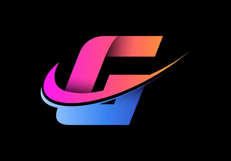 Vector letra inicial g con una plantilla de logotipo swoosh. logotipo vectorial moderno para la identidad empresarial y empresarial.