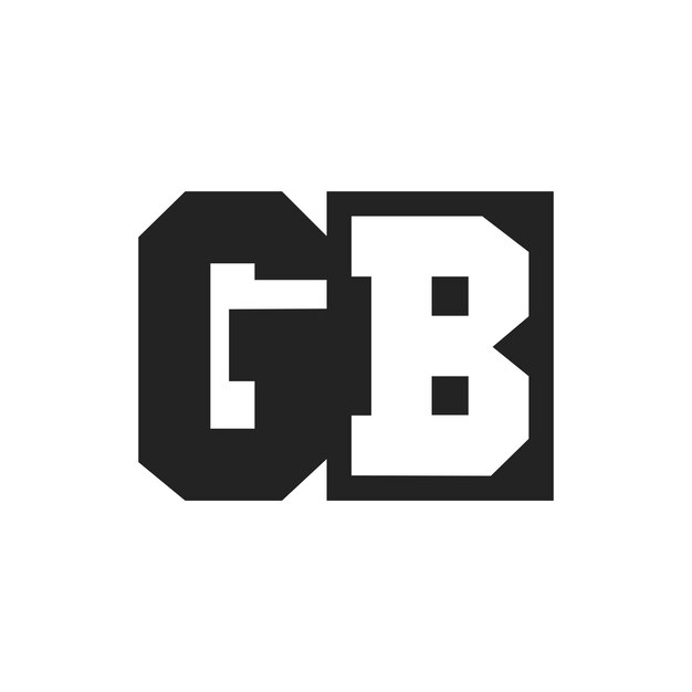 La letra inicial GB Diseño de logotipo plantilla GB Logotipo