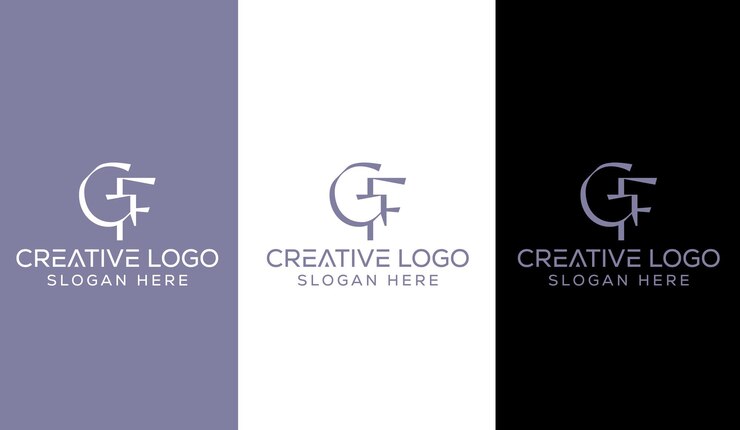Vector letra inicial gf diseño de logotipo icono de símbolo moderno creativo