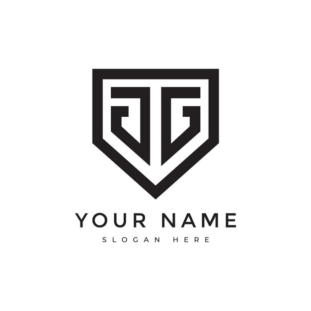 letra inicial gg marca alfabeto idea diseño de logotipo vector gráfico
