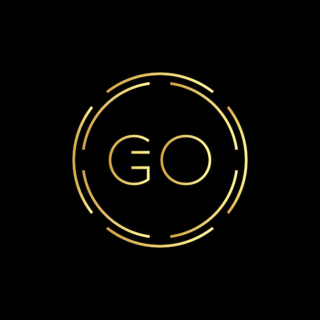 Letra inicial GO Creative Logo Design vector Plantilla Digital Luxury Letter GO logo Design