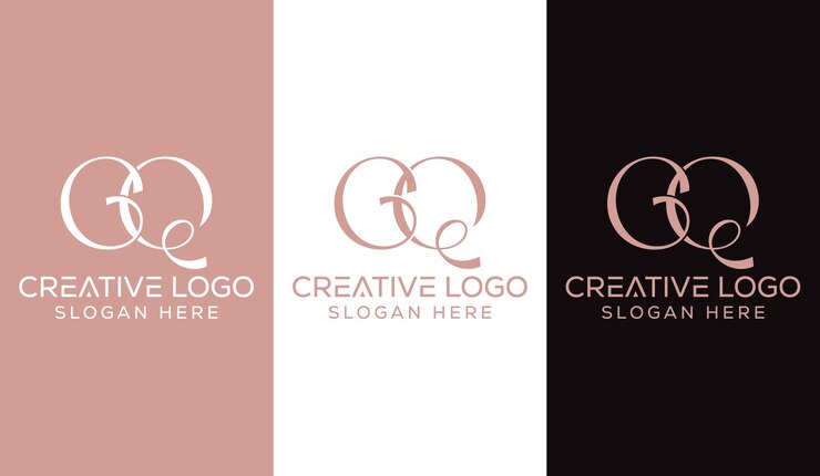 Vector letra inicial gq logo diseño monograma creativo moderno signo símbolo icono