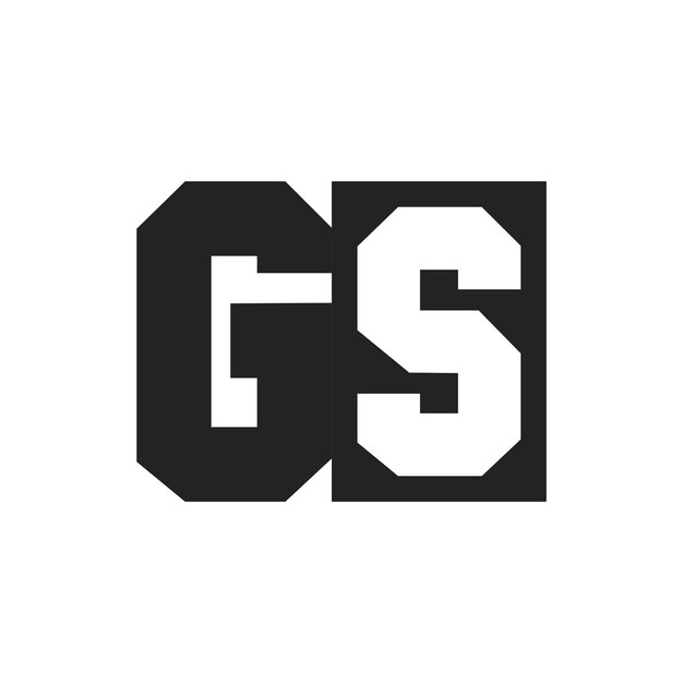 La letra inicial GS El diseño del logotipo La plantilla GS El logotipo