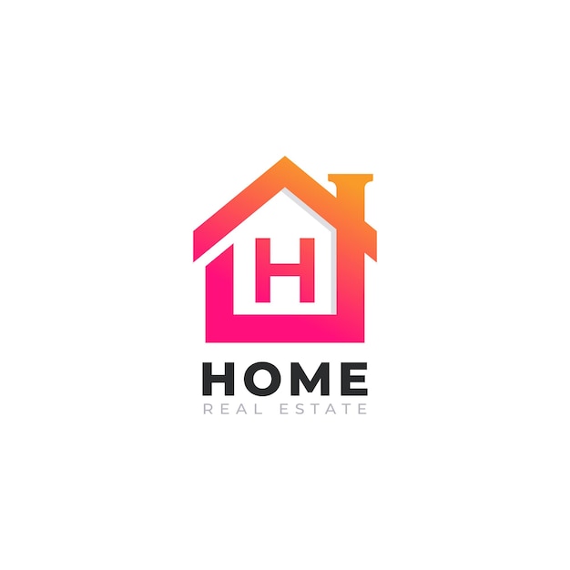 Letra inicial H Home House Logo Design Inmobiliaria Logo Concepto Vector Ilustración