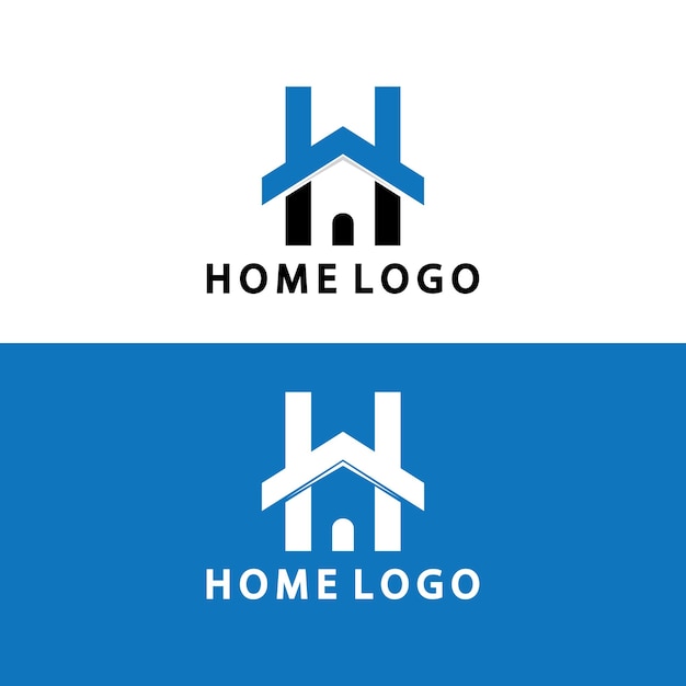 Letra inicial H Inicio logo icono vector ilustración diseño