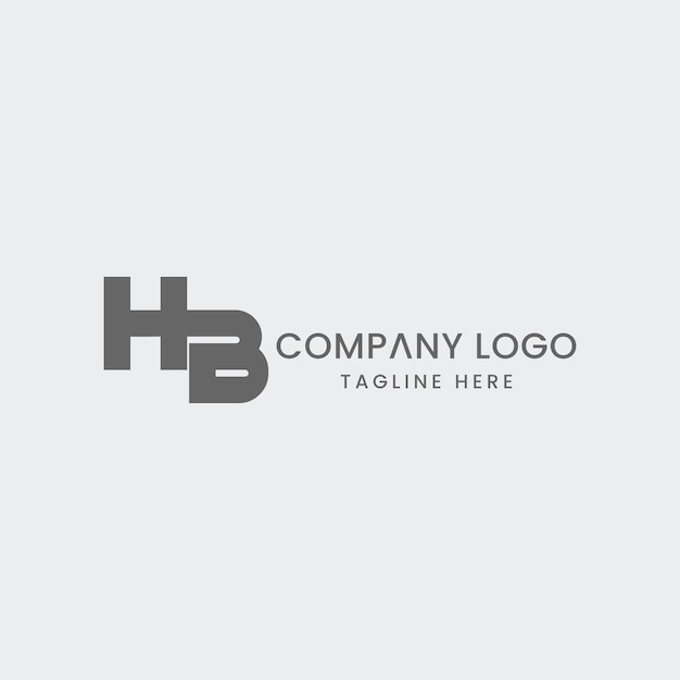 Letra inicial HB Diseño del logotipo Signo de símbolo moderno creativo sobresaliente