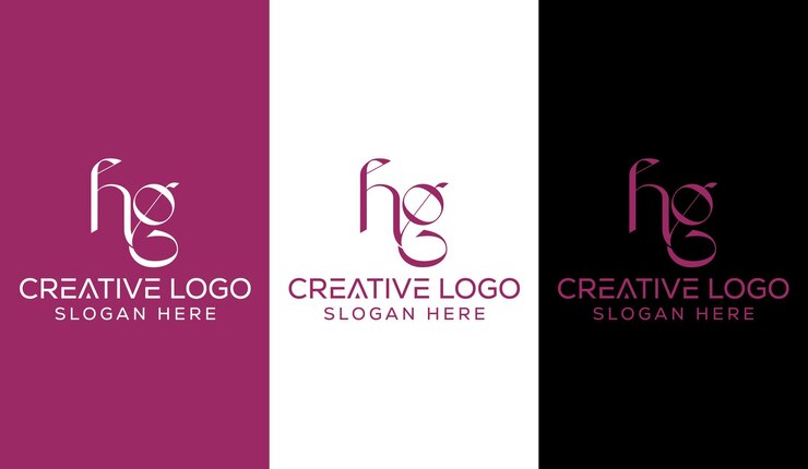 Vector letra inicial hg diseño de logotipo monograma creativo moderno signo símbolo icono