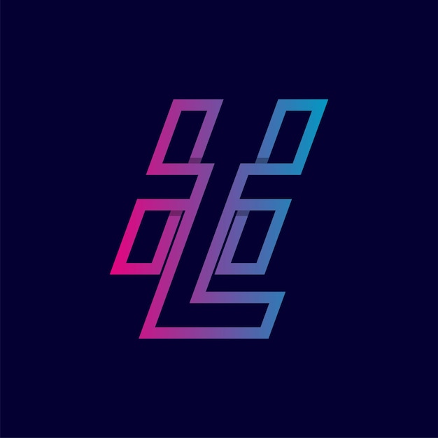 La letra inicial HL o LH Logo Monograma La letra H del logotipo con combinación de L plantilla de diseño del logotipo