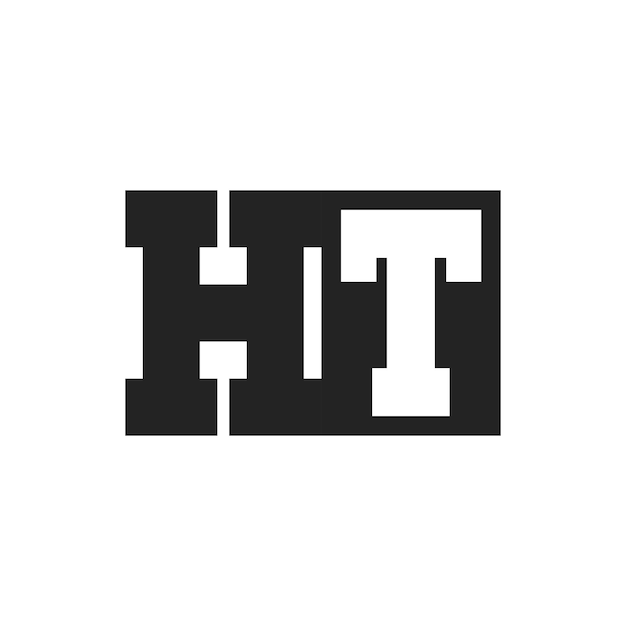 La letra inicial HT Diseño de logotipo plantilla HT Logotipo