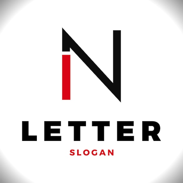 letra inicial en la ilustración del icono vectorial del logotipo