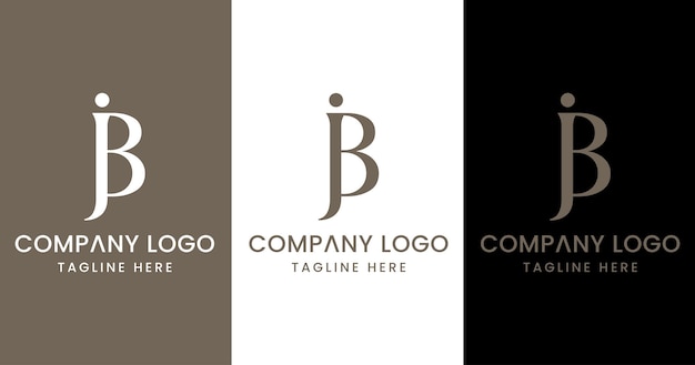 Letra inicial JB Diseño de logotipo Signo de símbolo moderno creativo excepcional