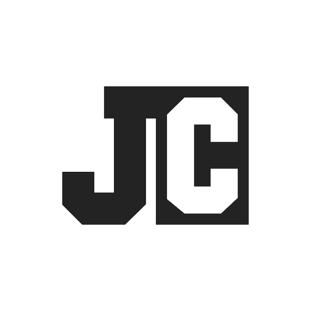 Letra inicial JC Template de diseño del logotipo JC