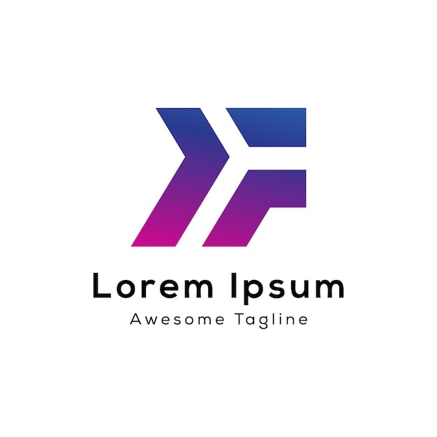 letra inicial jf icono del diseño del logotipo