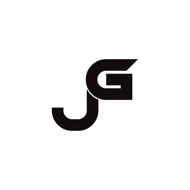 Letra inicial JG Diseño del logotipo Signo de símbolo moderno creativo sobresaliente
