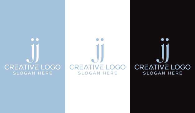 Vector letra inicial jj logo diseño monograma creativo moderno signo símbolo icono