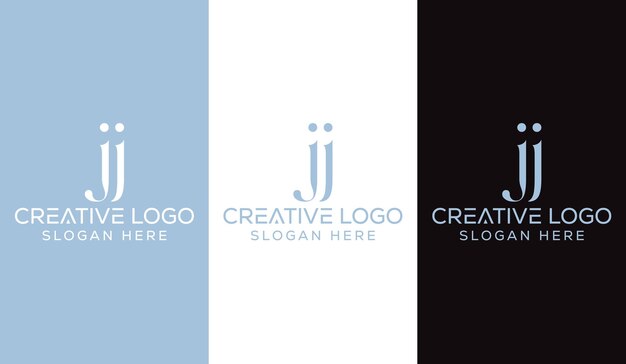 Letra inicial JJ Logo Diseño Monograma Creativo Moderno Signo Símbolo Icono