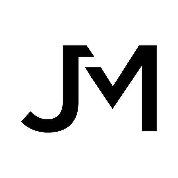 Letra inicial JM Monograma Logo Vector de acciones