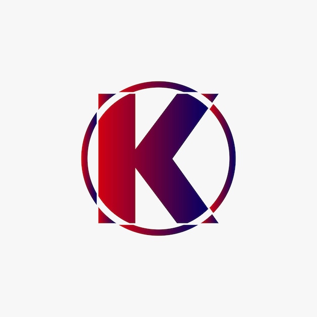 Letra inicial k Diseño de logotipo Signo de símbolo moderno creativo excepcional