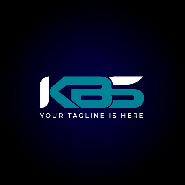Letra inicial kbs combinar logo concepto Vector