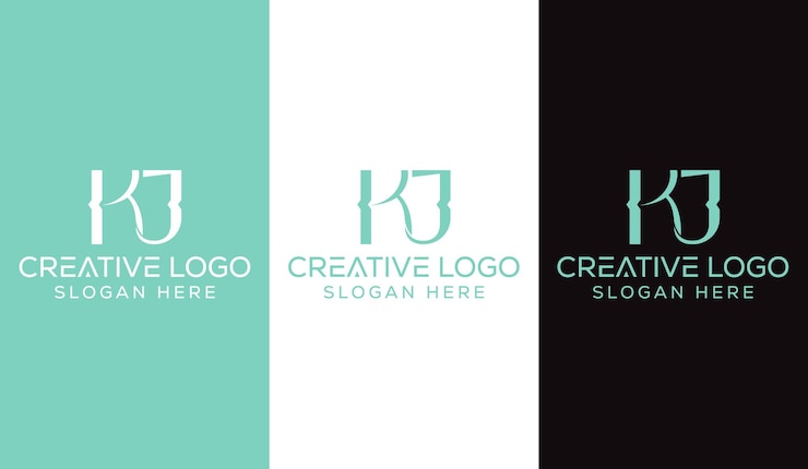 Vector letra inicial kj logo diseño monograma creativo moderno signo símbolo icono