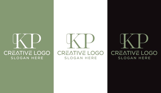 Letra inicial KP Logo Design Monogram Creative Modern Sign Symbol Icon