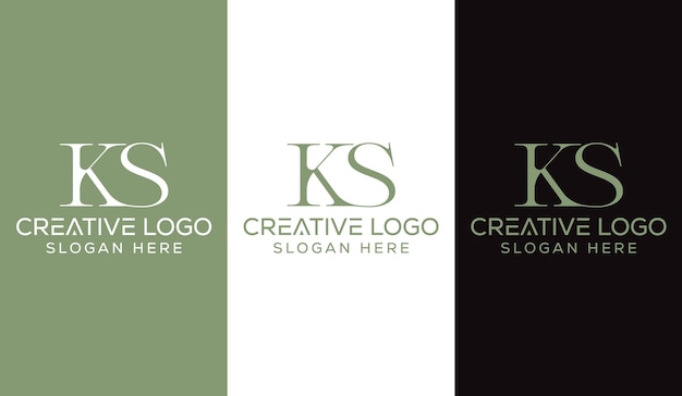 Letra inicial KS Logo Diseño Monograma Creativo Moderno Signo Símbolo Icono