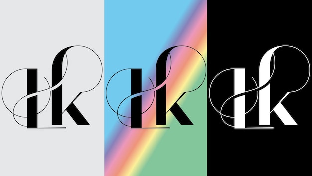 Letra inicial LK logo diseño creativo moderno símbolo icono monograma