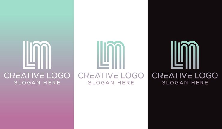 Vector letra inicial lm diseño de logotipo monograma creativo moderno signo símbolo icono
