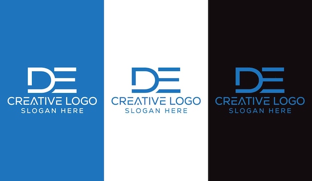 Letra inicial DE Logo Design Monogram Creative Modern Sign Symbol Icon